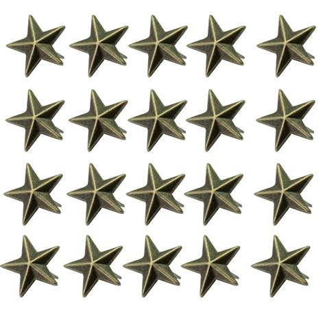 Pcs Lot Retro Star Studs Nailheads Rivets Spikes For Diy Punk Rock