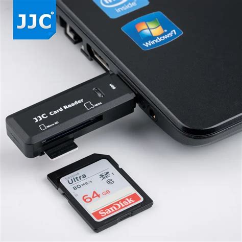 JJC Camera Memory Card Reader Adapter 5Gbps USB 3.0 SD/Micro SD/TF/SDHC ...