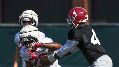 Alabama Footballs Kalen Deboer On Qb Jalen Milroe Four Days Into Fall Camp