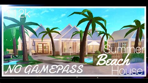 Bloxburg No Gamepass Summer Beach House 112k Youtube