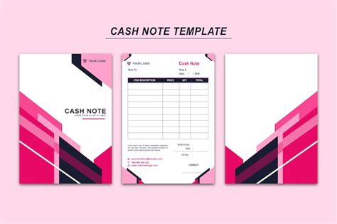 Premium Vector Cash Note Template Pink