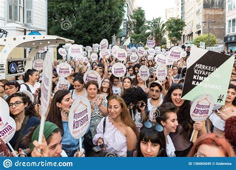 Women Protesters Rally In Kadikoy Against Interfering Women Clothes