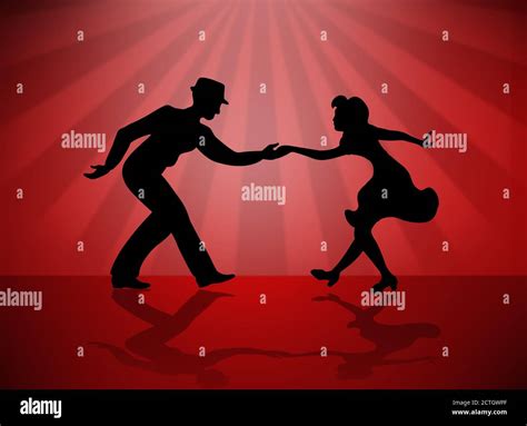 Swing Dance Couple Stock Photo Alamy