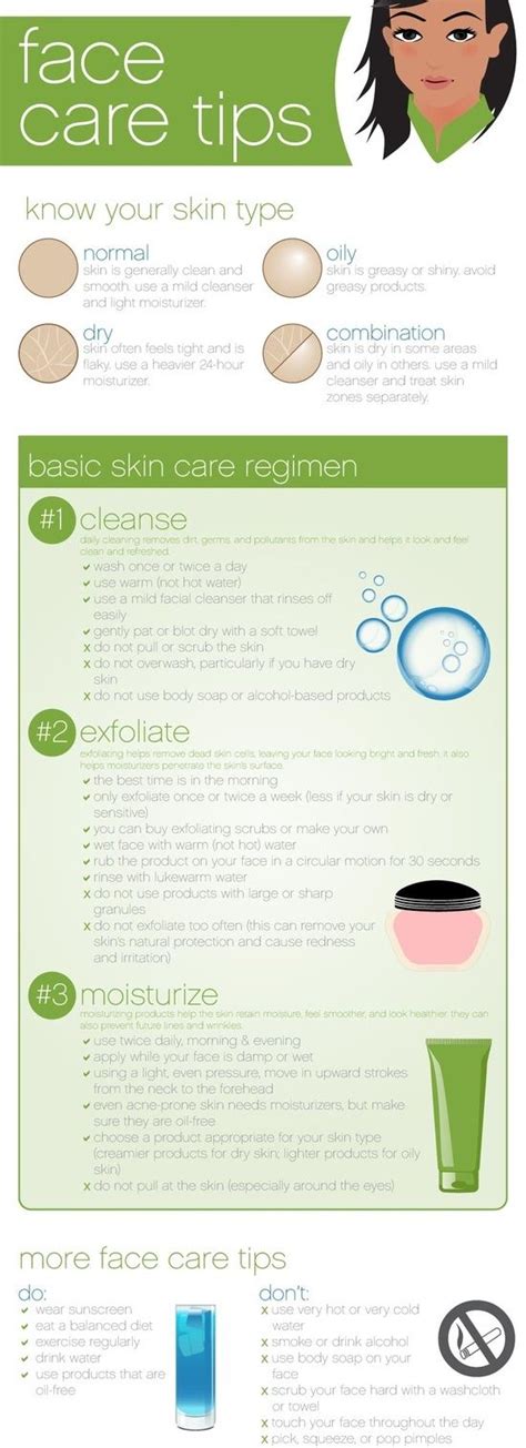 3 Face Skin Care Tips for You - Do and Don't Infographic - See It | Face care tips, Basic skin ...