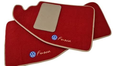 Tapete Vw Fusca Personalizados Em Carpete Vermelho Elo