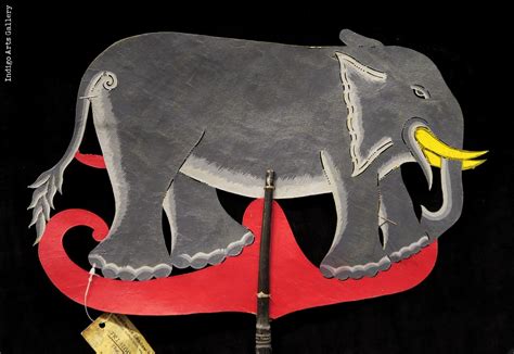 Gajah Elephant Wayang Kulit Javanese Shadow Puppet By Tri Suwarno