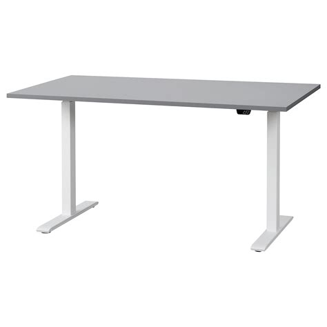 Письменный стол - IKEA RODULF /РОДУЛЬФ ИКЕА, 140х80 см, белый/серый за ...