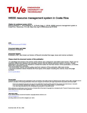 Fillable Online Weee Resource Management System In Costa Rica Costa