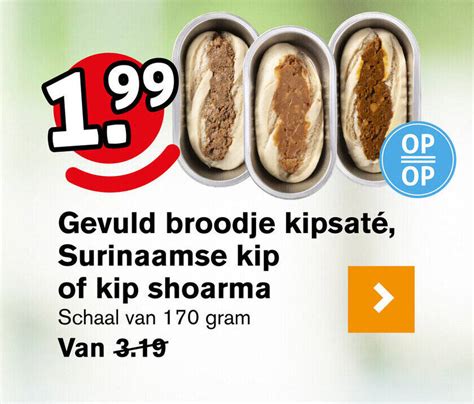 Gevuld Broodje Kipsat Surinaamse Kip Of Kip Shoarma Gram