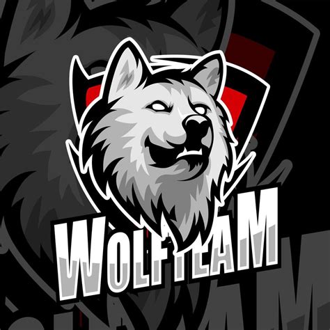 Wolf Head Team Esports Logo 1226357 Vector Art at Vecteezy