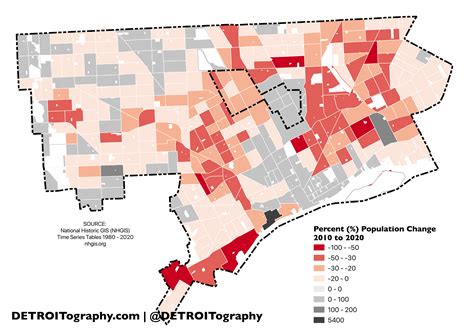 Map: Exploring Detroit Population Change from 2010 to 2020 | DETROITography