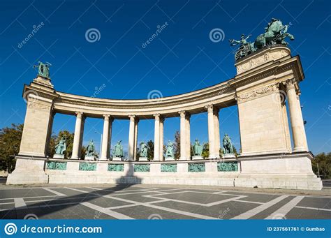 Millennium Monument On The Heroes Square In Budapest Stock Image