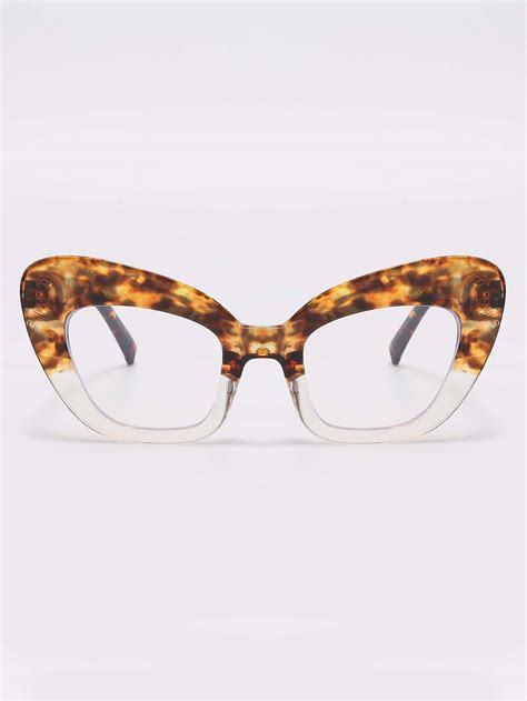 2023 New Retro Cat's Eye Tortoise Shell Glasses Frame, Concave Shape, Popular European And ...