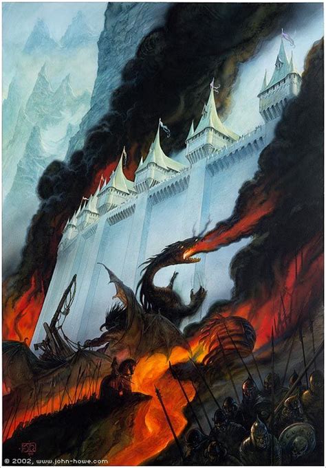 The Fall Of Gondolin By John Howe Middle Earth Art Middle Earth