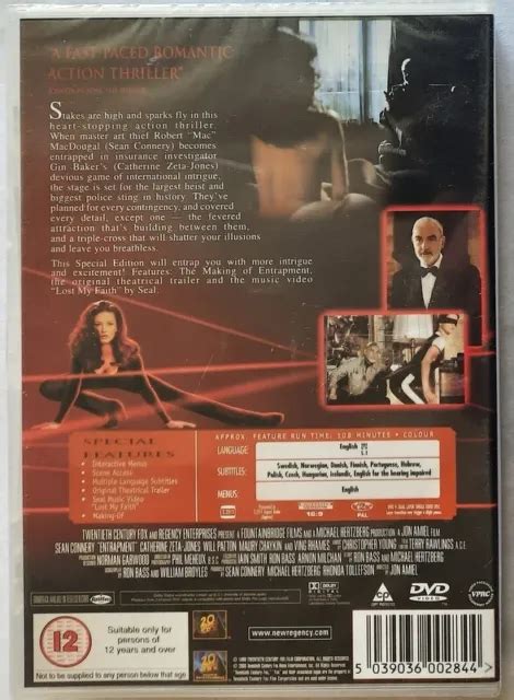 Entrapment Sean Connery Catherine Zeta Jones Special Edition Reg