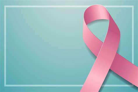 Breast Cancer Awareness Month Banner With Pink Ribbon Awareness