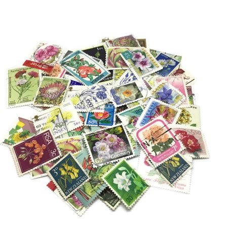 50 Floral Postage Stamps From Around the World Modern and - Etsy