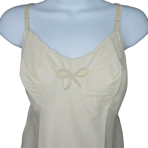 Kayser Intimates Sleepwear Vintage 6s Kayser Nylon Satin Full Slip Size 34 Small Nude