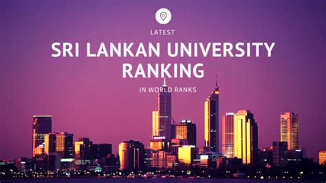 Latest Sri lankan University Ranking in World Ranks