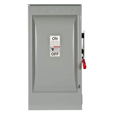 Siemens Heavy Duty 200 Amp 240 Volt 3 Pole Outdoor Fusible Safety Switch With Neutral Hf324nr