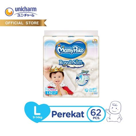 Jual MamyPoko Perekat Royal Soft L 62 Popok Tape Shopee Indonesia