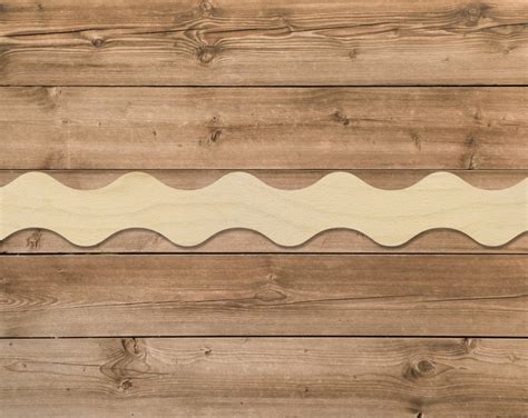 Decorative Squiggle Trim Unfinished Wood Laser Cut Ready To Paint