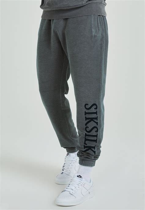 Siksilk Loopback Tracksuit Bottoms Washed Grey Grey Zalando