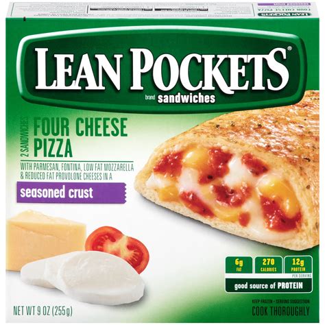 Lean Pockets Four Cheese Pizza With Seasoned Crust Sandwiches Shop