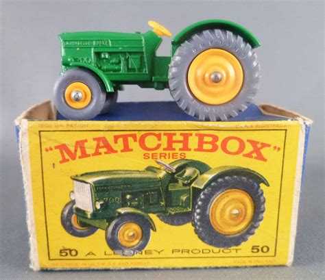 Lesney Matchbox N° 50 John Deer Farm Tractor With Box