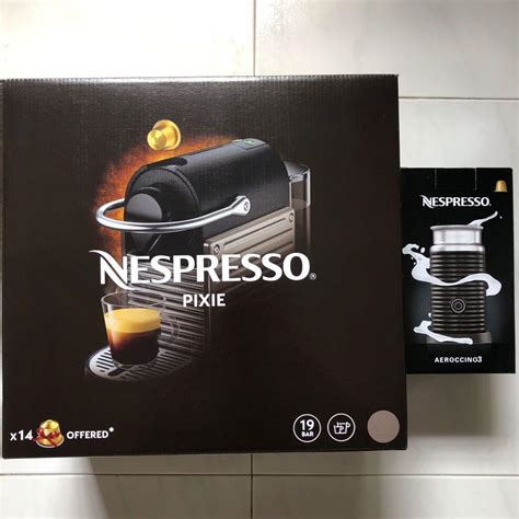 BNIB Nespresso Pixie Titanium Aeroccino 3 Frother TV Home