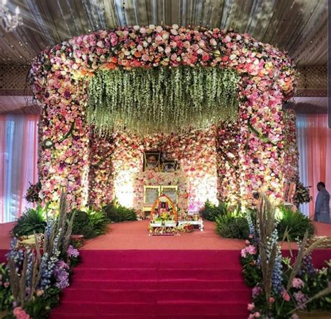 Flower Mandap for South Indian Wedding Decor