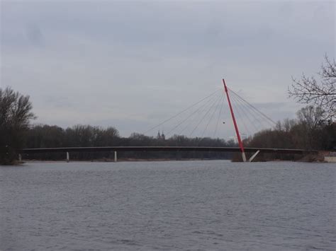 1996 97 Magdeburg Schrägseil Fußgängerbrücke 233mL 3mB 50m Flickr