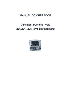 Manual Do Operador Ventilador Pulmonar Vela Anvisa Anvisa Gov