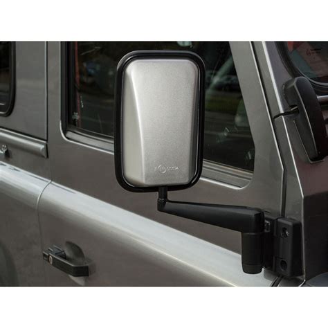 Land Rover Defender Wing Mirrors Silver Pair