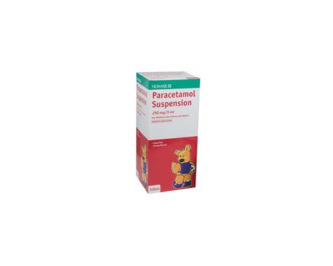 Paracetamol 250mg 5ml Suspension 200ml Sugar Free Strawberry Brand May Vary