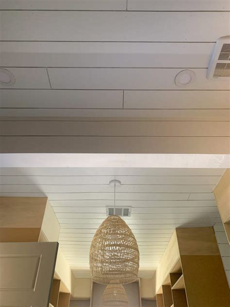 Faux Shiplap Ceiling Diy Shelly Lighting