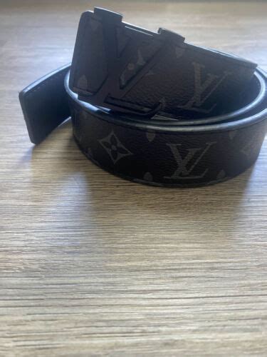 Louis Vuitton Initiales 46 Mm Matte Black Belt Used EBay