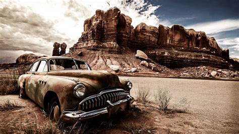 1920x1080 Vintage Dusty Car Laptop Full Hd 1080p Hd 4k Wallpapers