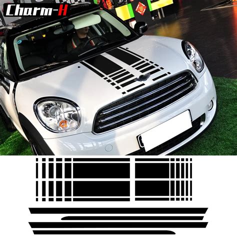 Bonnet Stripes Hood Decal Trunk Rear Side Skirt Racing Stripes Decal