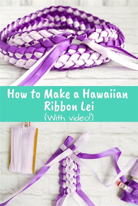 How to Make a Double Braided Hawaiian Ribbon Lei with Four Strands - The Artisan Life