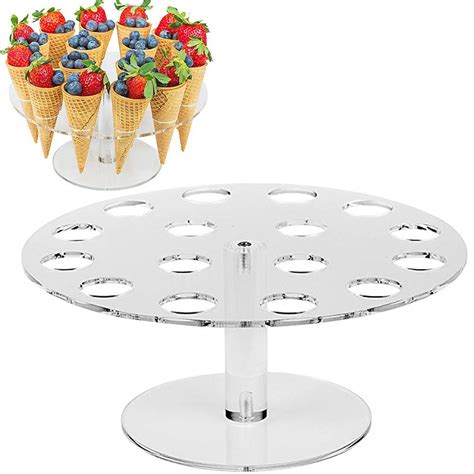 Buy Ice Cream Cone Holder Hole Acrylic Cone Holder Display Stand