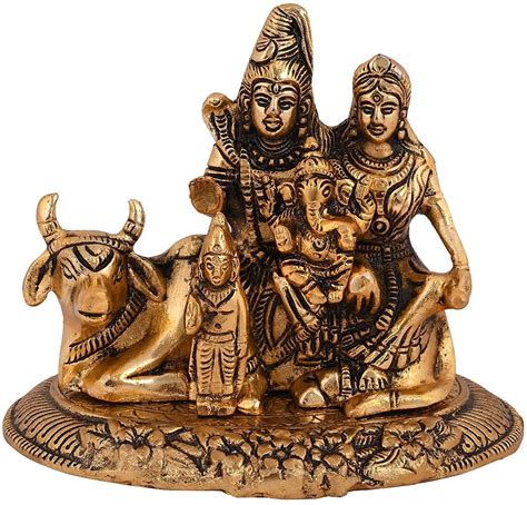 Buy Shivshakti Rudrakhsh Lord Shiv Parivar With Shivling Brass Idol