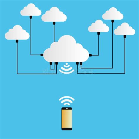 Esquema Abstrato Da Tecnologia De Computa O Em Nuvem Eps Ilustra O