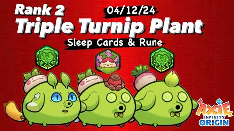 Triple Turnip Plant Rank 2 Axie Infinity Origin Season 8 Rare Era