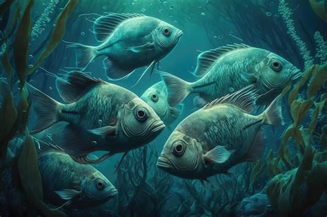 Premium AI Image | Coffinfish Fish Underwater Lush Nature by Generative AI