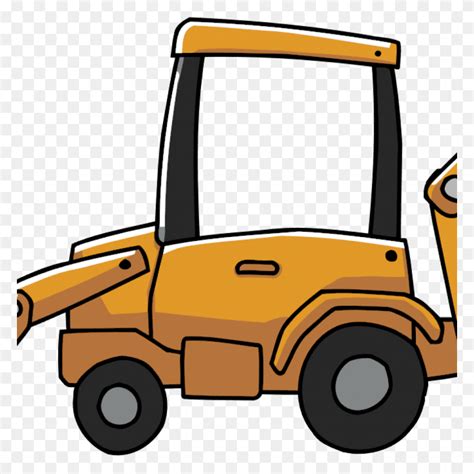 Mini Backhoe Loader Clipart - Excavator Clipart - FlyClipart