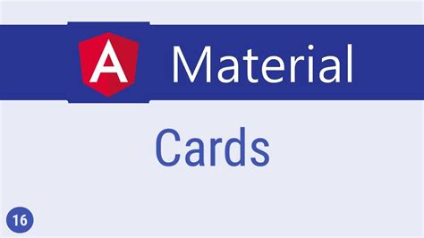 Angular Material Tutorial 16 Cards YouTube