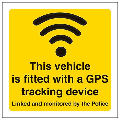 This Vehicle Is Fitted With A Gps Tracking Device Window Sticker