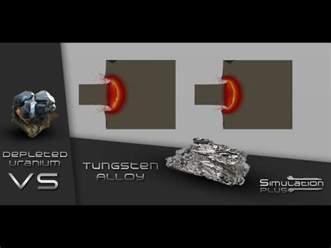 Depleted Uranium Vs Tungsten Alloy Armour Piercing Simulation Youtube