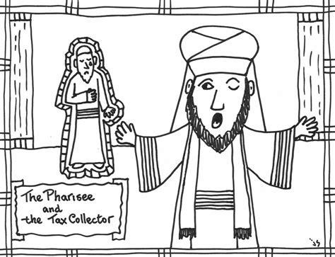 Pharisee And Tax Collector Coloring Page